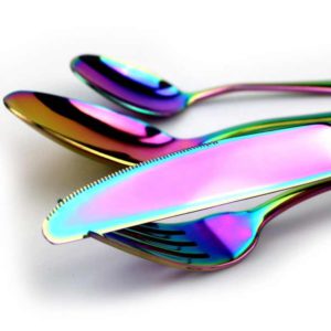 Rainbow Stainless Steel Cutlery Set of 4