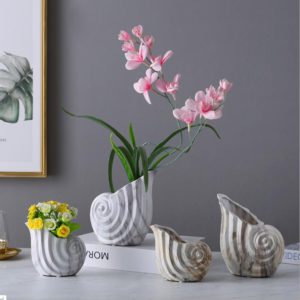 Sea Horse and Sea Shell Vases