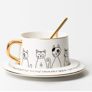 Cat Spells Wrong coffee Cup Set