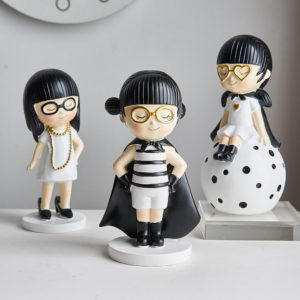 Quirky School Girl Figurine – Set of 3