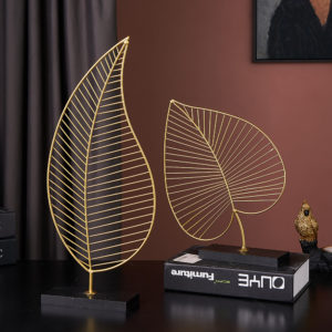The Golden Leaf Decor Object – Set of 2