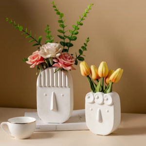 Abstract Face Vase Set