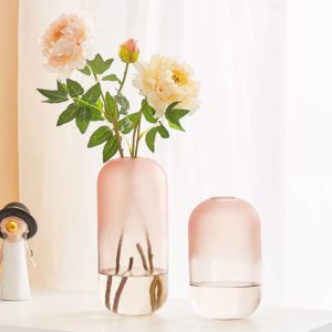Pink Hue Glass Vase – Set of 2