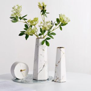 Nordic Wine Marble Vase – Set of 3