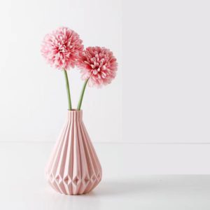 Daffodils Pink Vase With Flowers