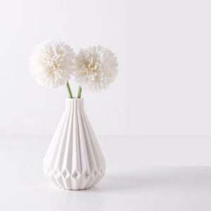 Daffodils White Vase with Flowers