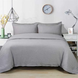 Grey Extra Soft Minimal Bed Set (bedding set of 3 Pcs)