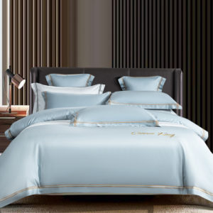 100% Cotton Light Blue Athena Bed Set (bedding set of 4pcs)