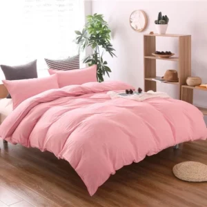 Pink Extra Soft Minimal Bed Set (bedding set of 3 Pcs)