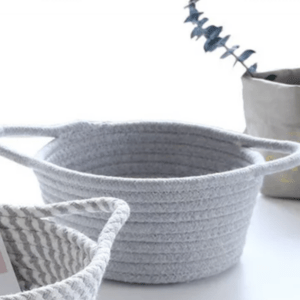 Grey Holly Woven Basket