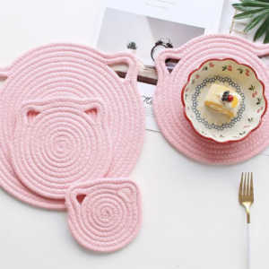 Pink Cute Placemats Set of 4