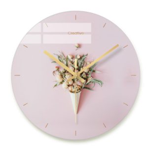 Rose Pink Wall Clock